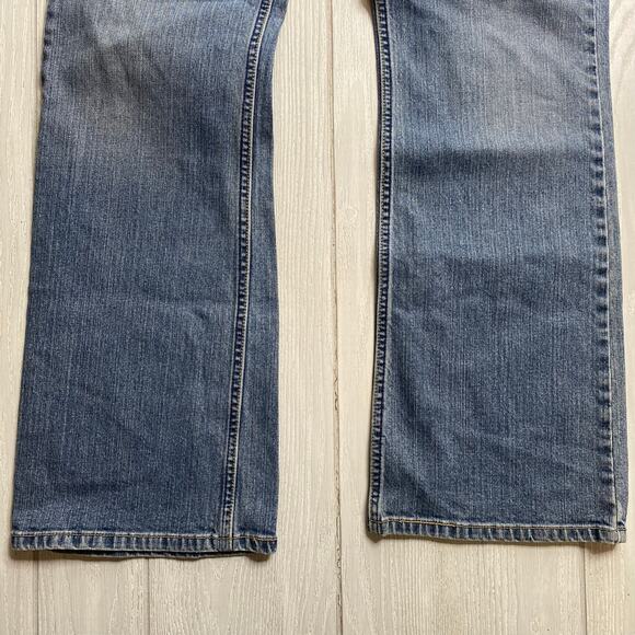 Levi Strauss Signature Denim Low Slim Bootcut Blue Jeans Juniors Size 17 - Picture 10 of 11